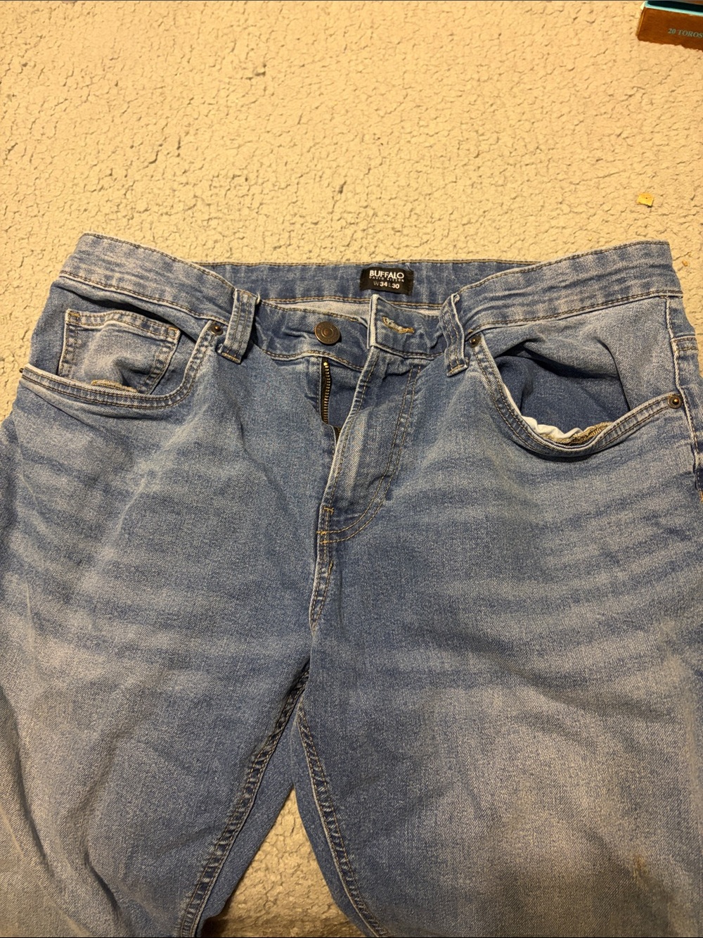 Buffalo David Bitton Men's Light Blue Relaxed Denim Jeans 34x30